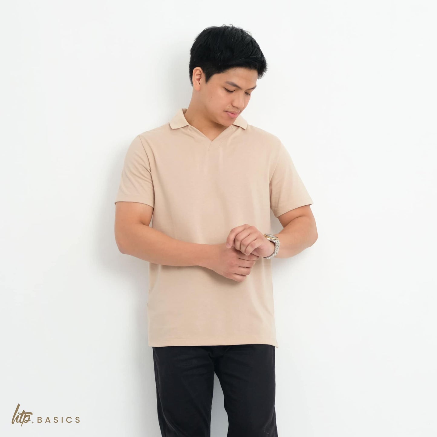 Open Collar Polo Shirt