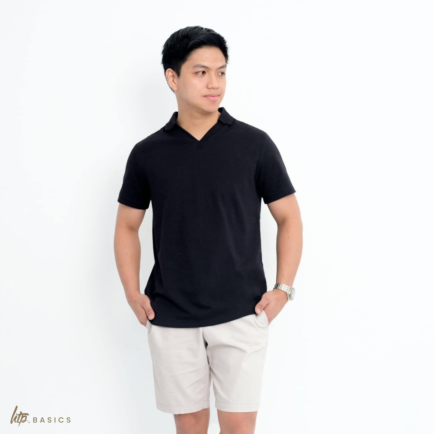 Open Collar Polo Shirt