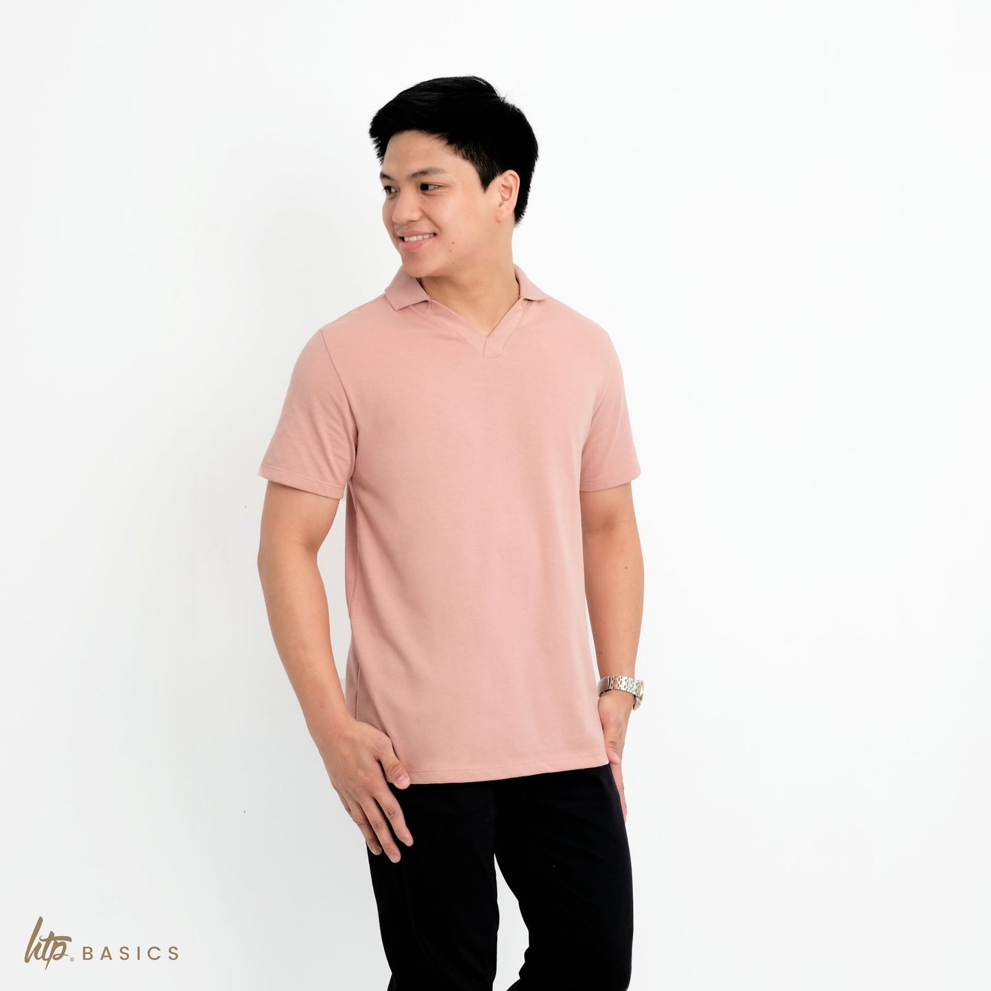 Open Collar Polo Shirt