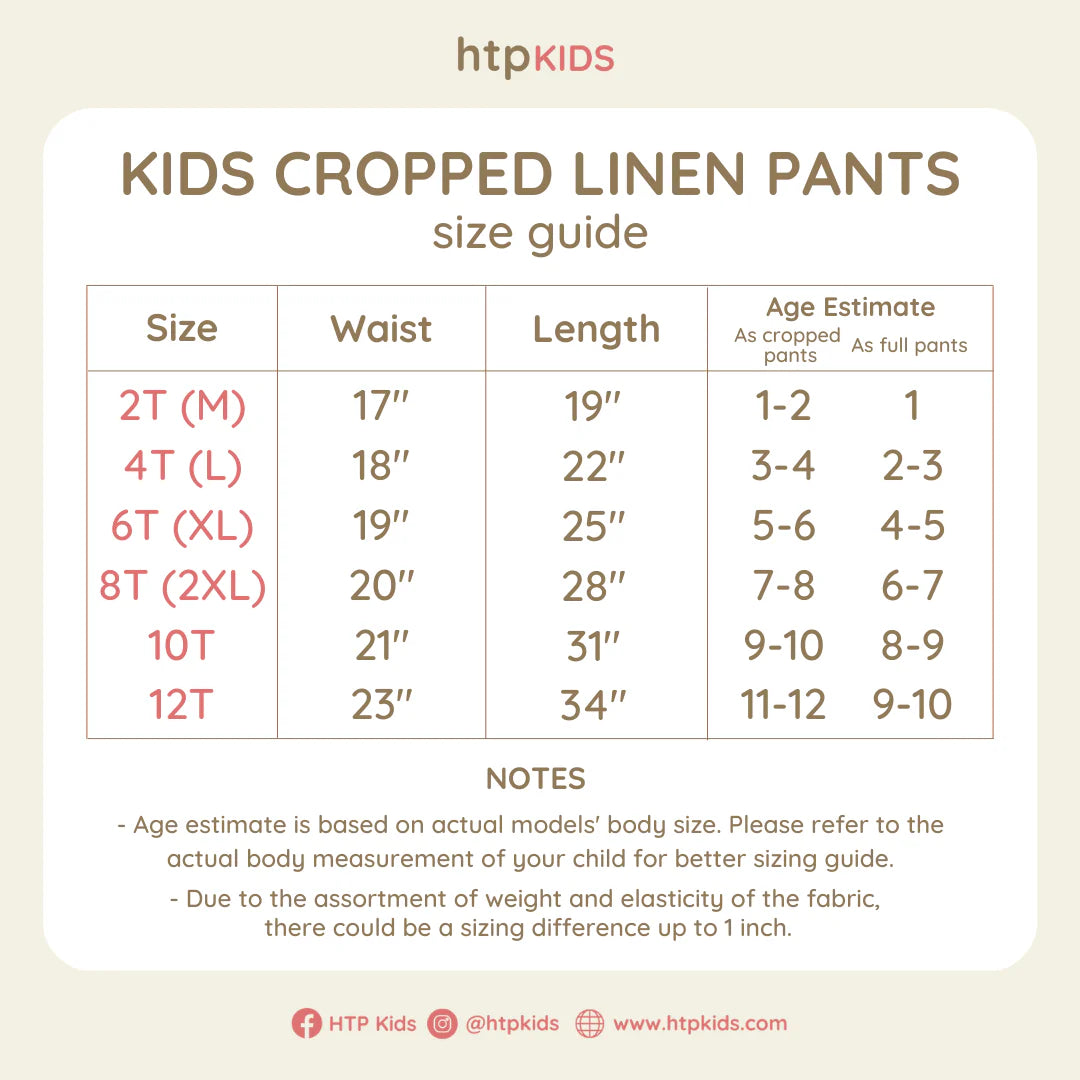 Kids Cropped Linen Pants