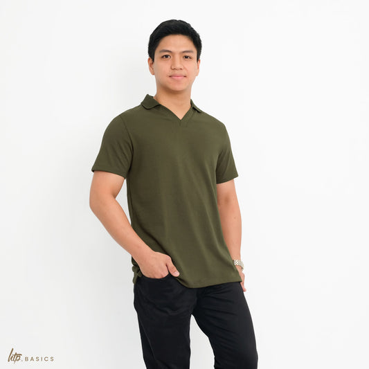 Open Collar Polo Shirt