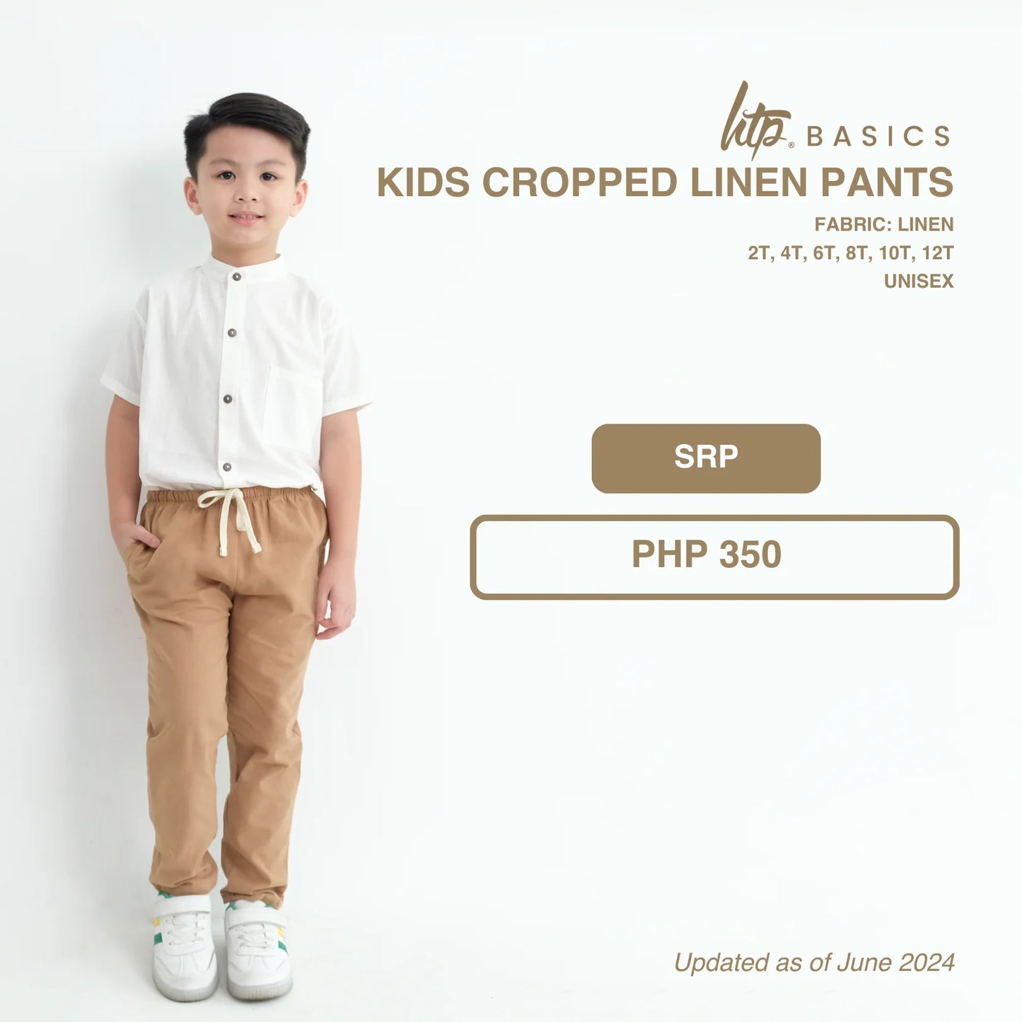 Kids Cropped Linen Pants