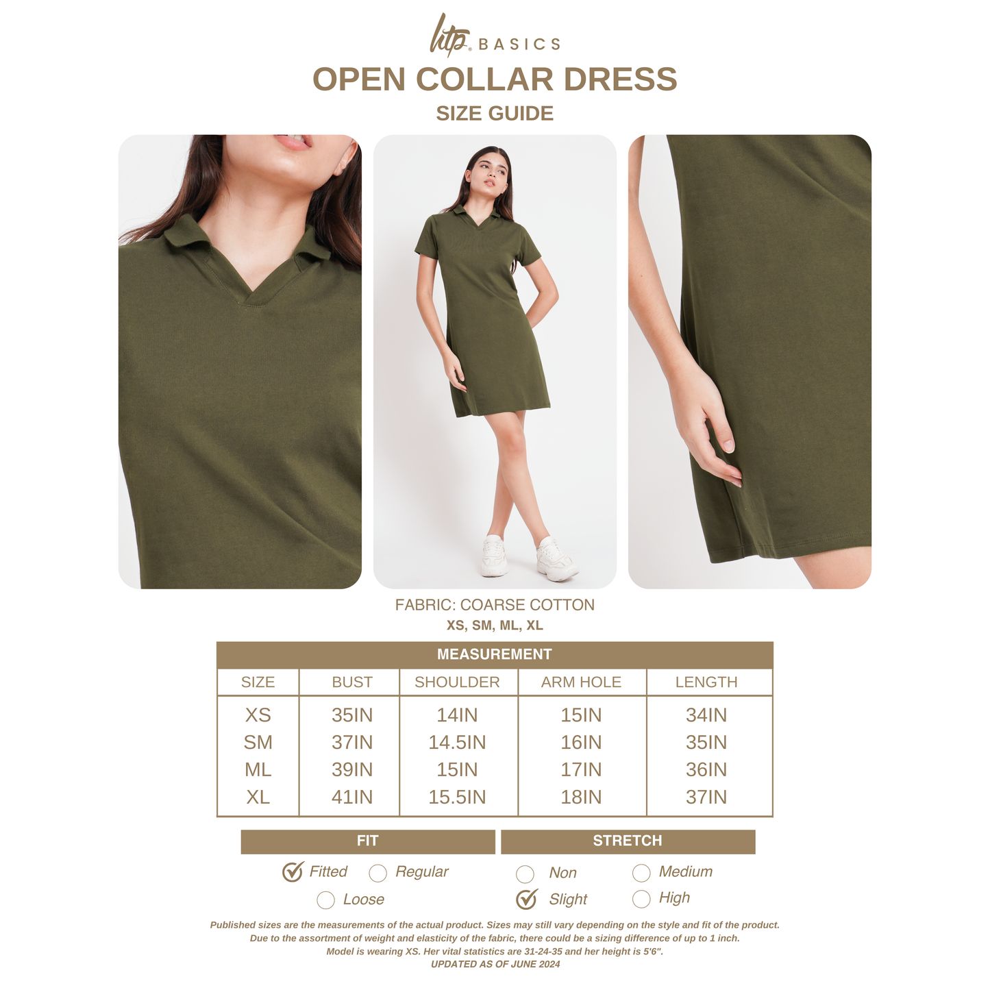 Open Collar Dress