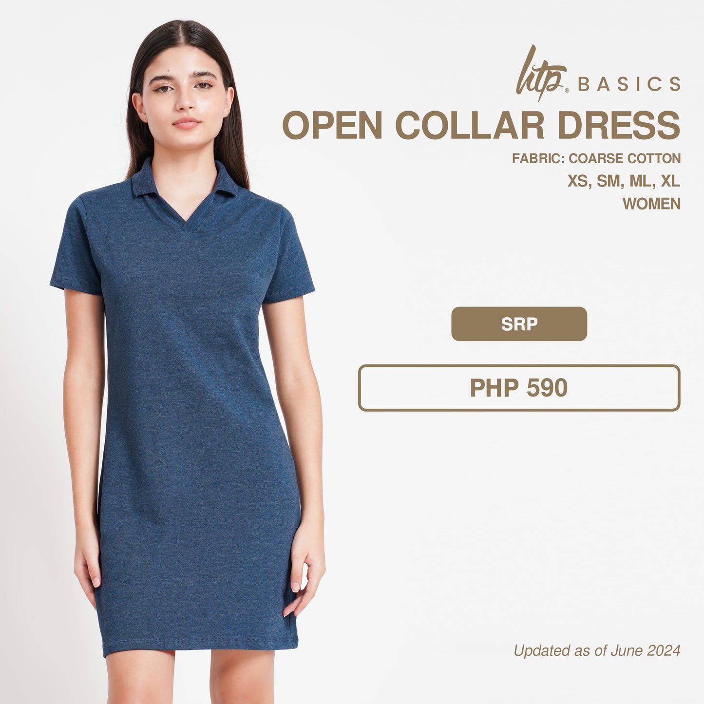 Open Collar Dress